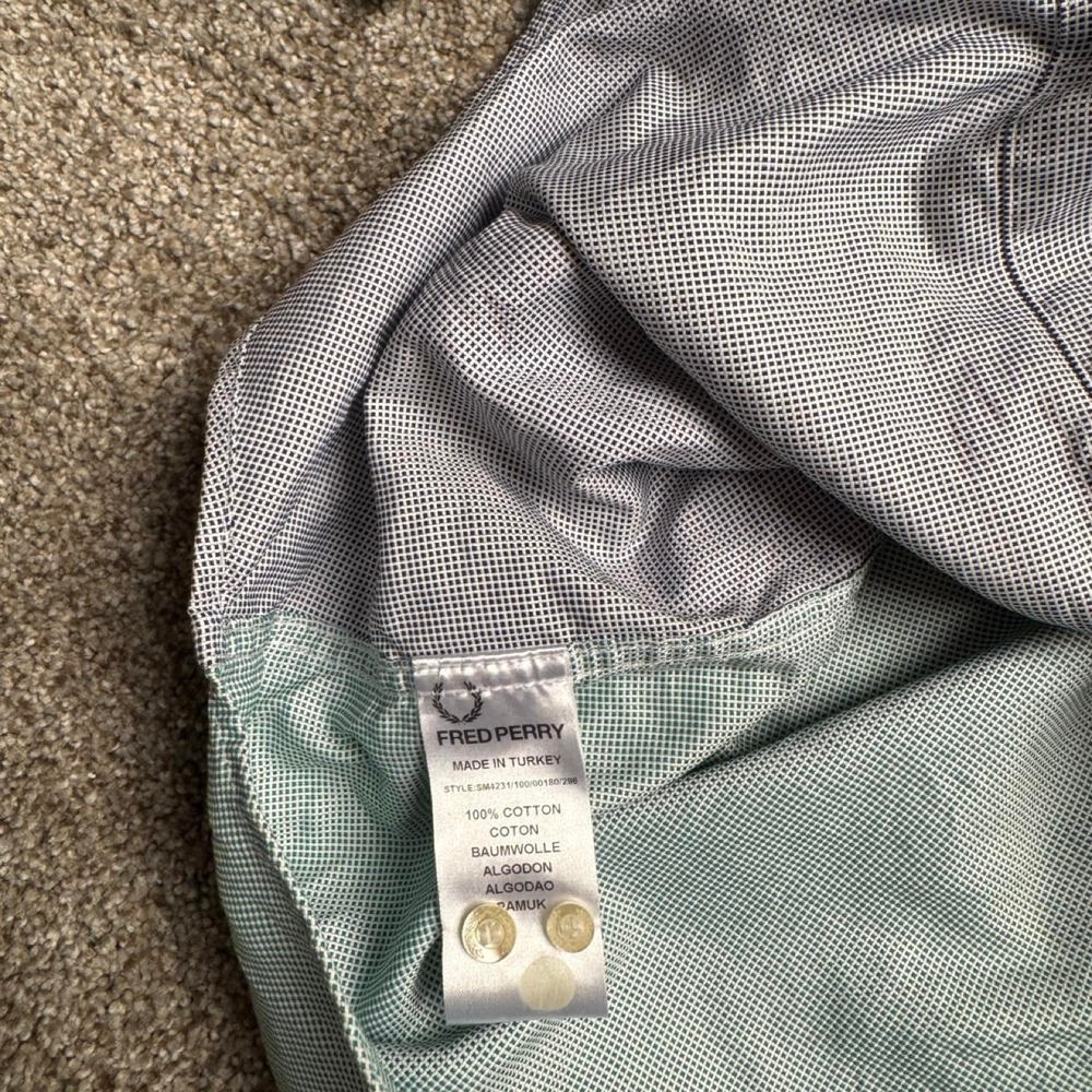RAF SIMONS X FRED PERRY COLOUR BLOCK COLLARED SHIRT - Picture 4 of 7